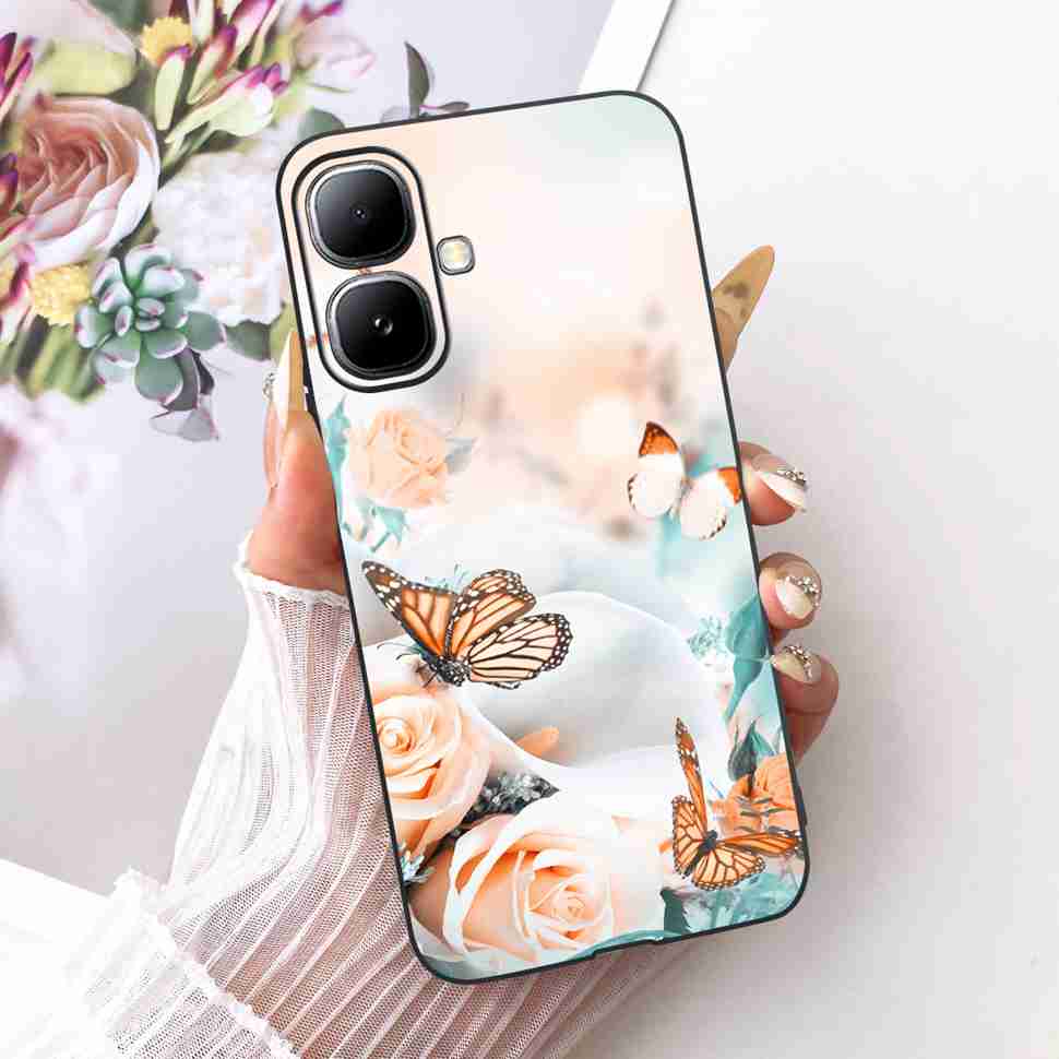 For Infinix Smart 20 4G X6840 X6840B Case Cartoon Cat Dinosaur TPU Black Cover For  Infinix Smart20 smart 20 4G Phone Casing