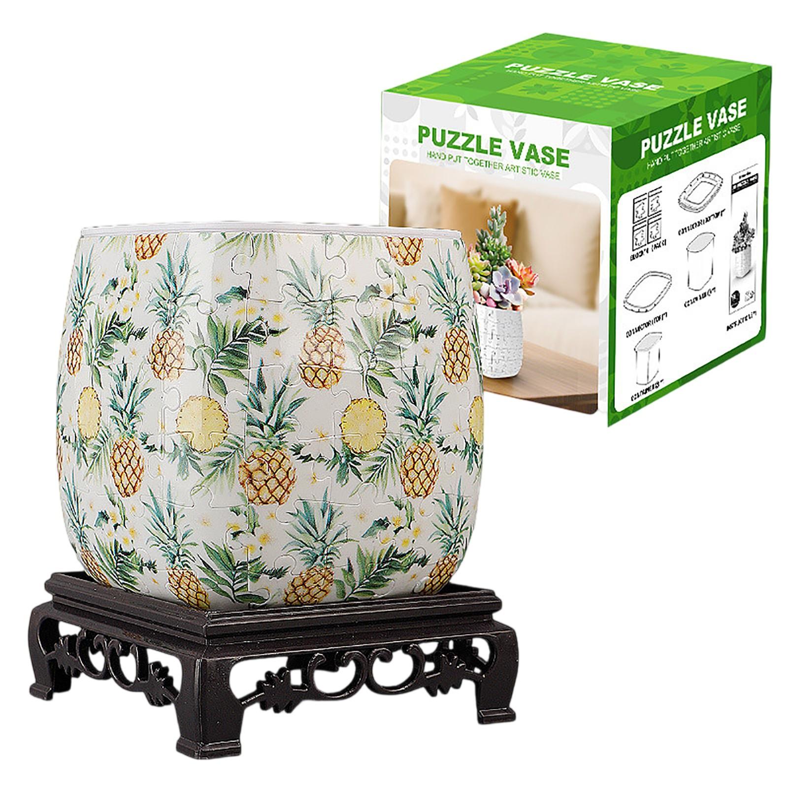 

3D Пазл Дом Ваза Декоративный Элемент – DIY Цветочный Контейнер Для Декора Гостиной One Size