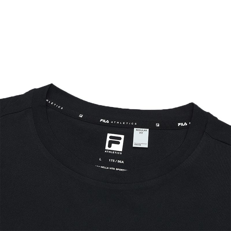 FILA Fitness Series Comfortable Casual Fashion Versatile Short Sleeve Breathable T-Shirt Men Tops Deep-Black A11M521107F-BK