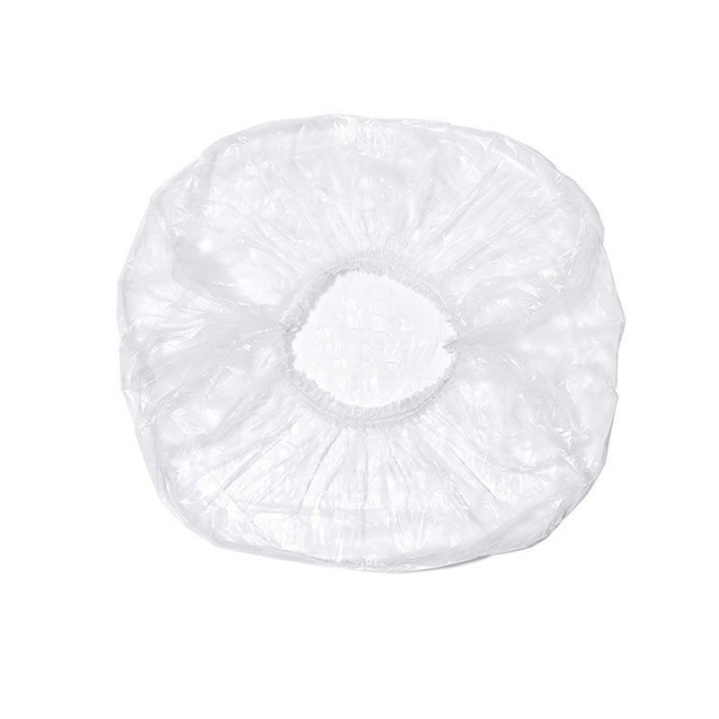 100Pcs Clear Disposable Shower Caps PE Waterproof Hair Caps for Hair Dye, Spa & Bathing  Kitchen Bathroom Accessories