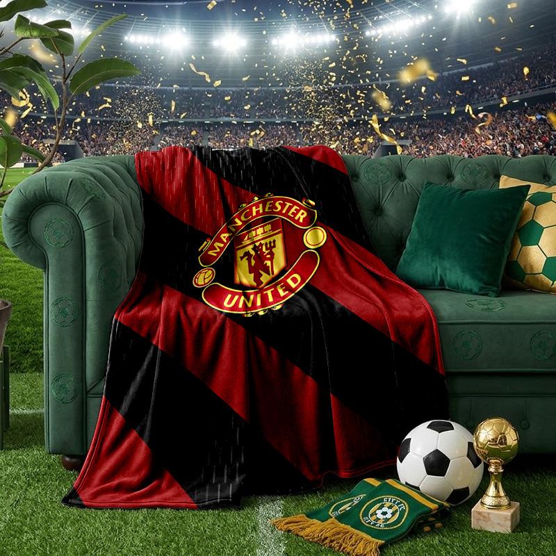 Man-chester Football Blanket Lightweight Ideal Bedding Blanket Perfect for Travel, Camping, Living Rooms, Offices, Sofas, Fan Christmas Gift