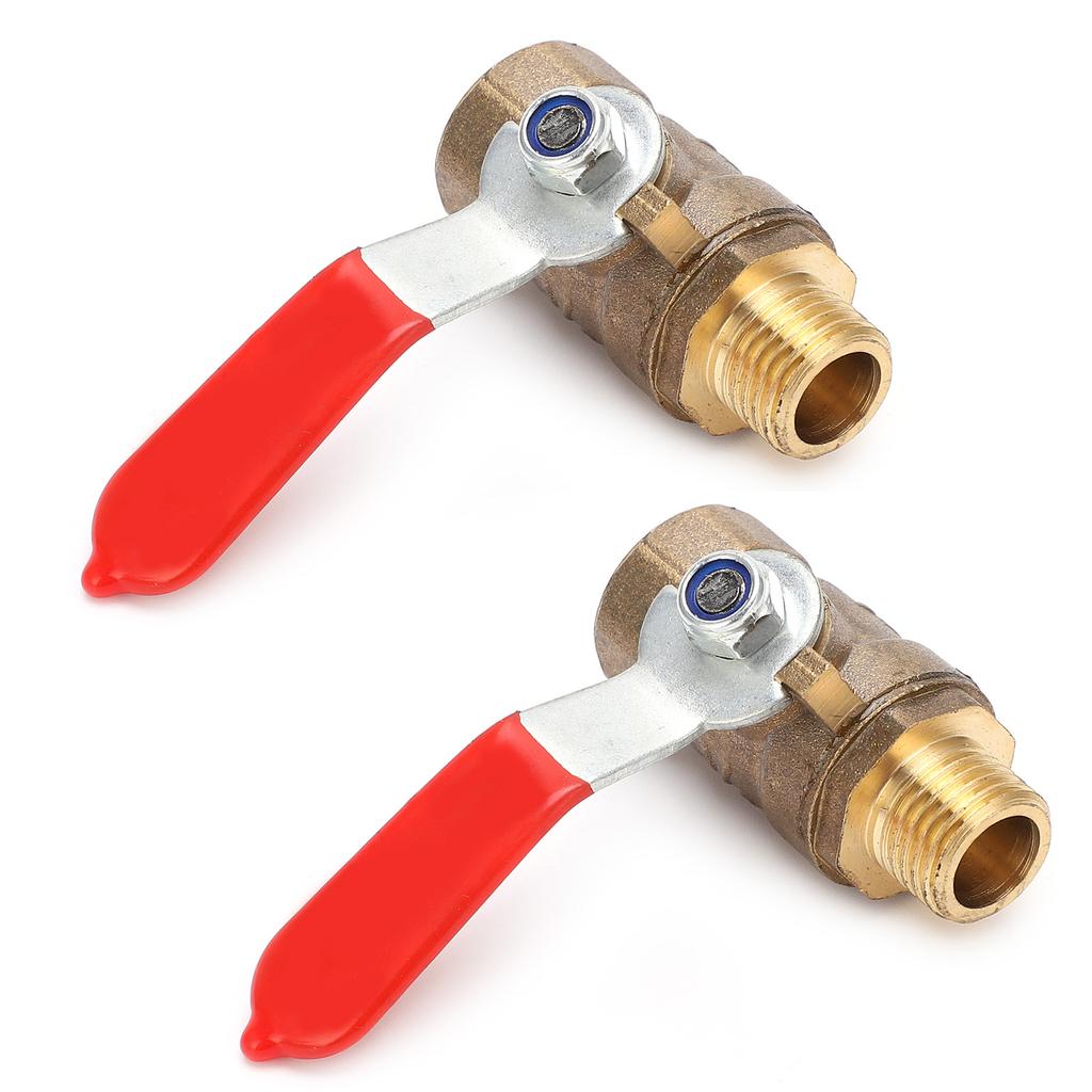 2Pcs Ball Valve 1 4 2 Points Multilayer Silicone Corrosion Resistance Durable Air Compressor Accessories