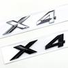 3D ABS Black Chrome Car Letters Rear Trunk Badge X4 Logo For BMW X4 Sticker Emblem X4 Lettering Accessories Al2