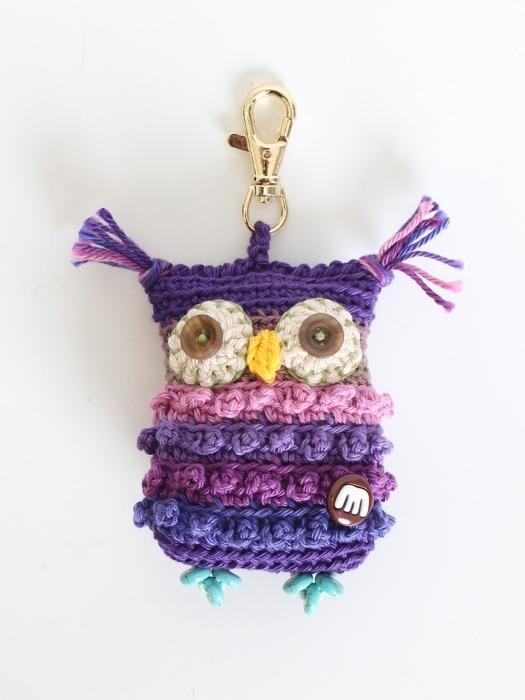 

MERRYMOTIVE Owl fairy keyring (violet purple) GOLD