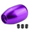 Car 5 Speed Manual Gear Shift Knob Shifter Lever Stick with 3 Adapters 81012mm (Purple)