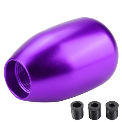 Samochodowa 5-biegowa manualna gałka zmiany biegów dźwignia drążek z 3 adapterami 81012mm (Fioletowy)