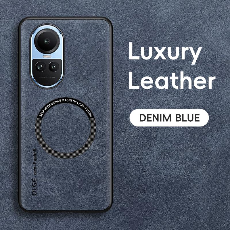 

Для OPPO Reno 10 10 Pro 10 ProPlus Чехол для телефона из овчины с мелкими отверстиями, магнитный, ТПУ с мягкими краями, противоударный, против отпечатков пальцев For Reno 10 ProPlus