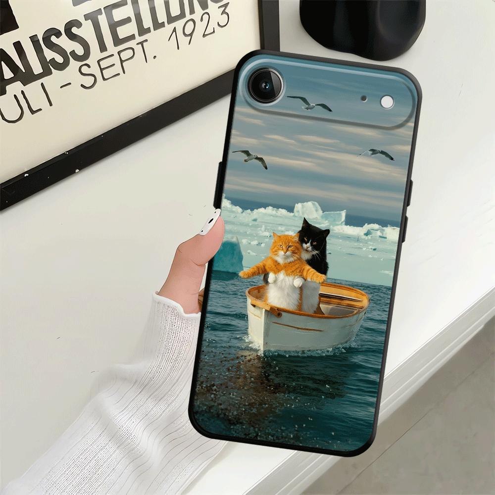 Funda Handyhülle Case für Apple iPhone 17 Pro Max 13 11 16 XR XS MAX Air 12 15 Pro 7 8 14 Niedliche Cartoon Katze