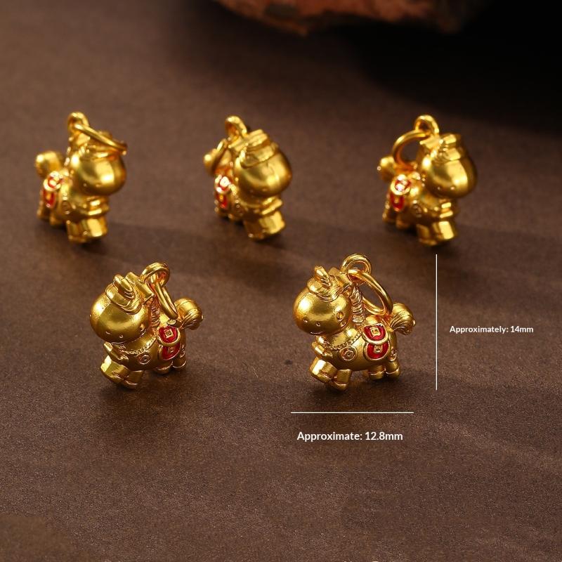 5Pcs Zinc Alloy Painted Pony Pendant Charms Diy Necklace Bracelet Earrings Accessorie