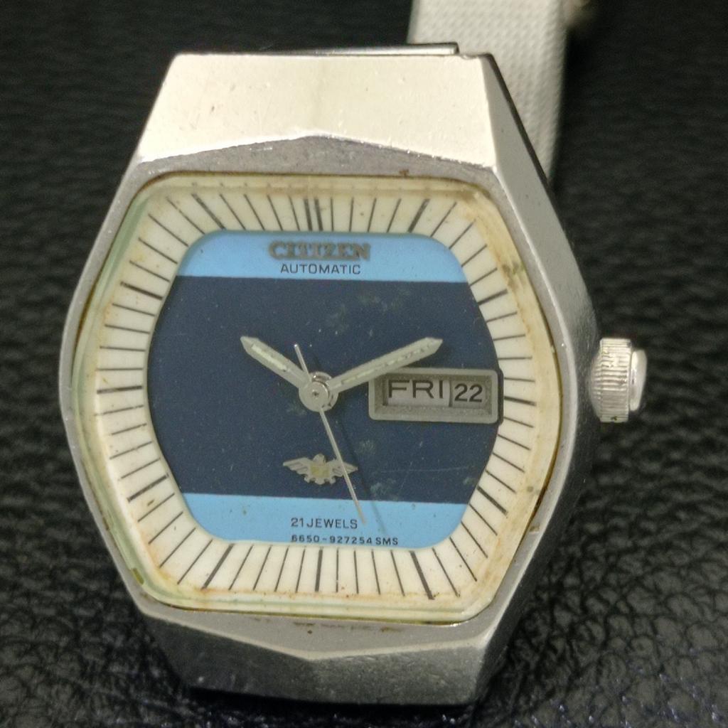 JAPAN VINTAGE CITIZEN AUTOMATIC 6650A WOMENS ORIGINAL DIAL WATCH A700356-5