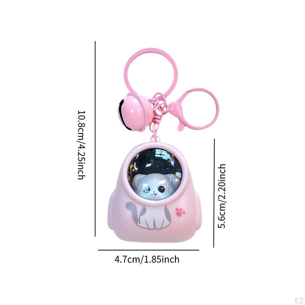 Keychain Keyring Atmosphere Key Rings Astronaut Kitten Decor Cute Claw Machine Couple Gift