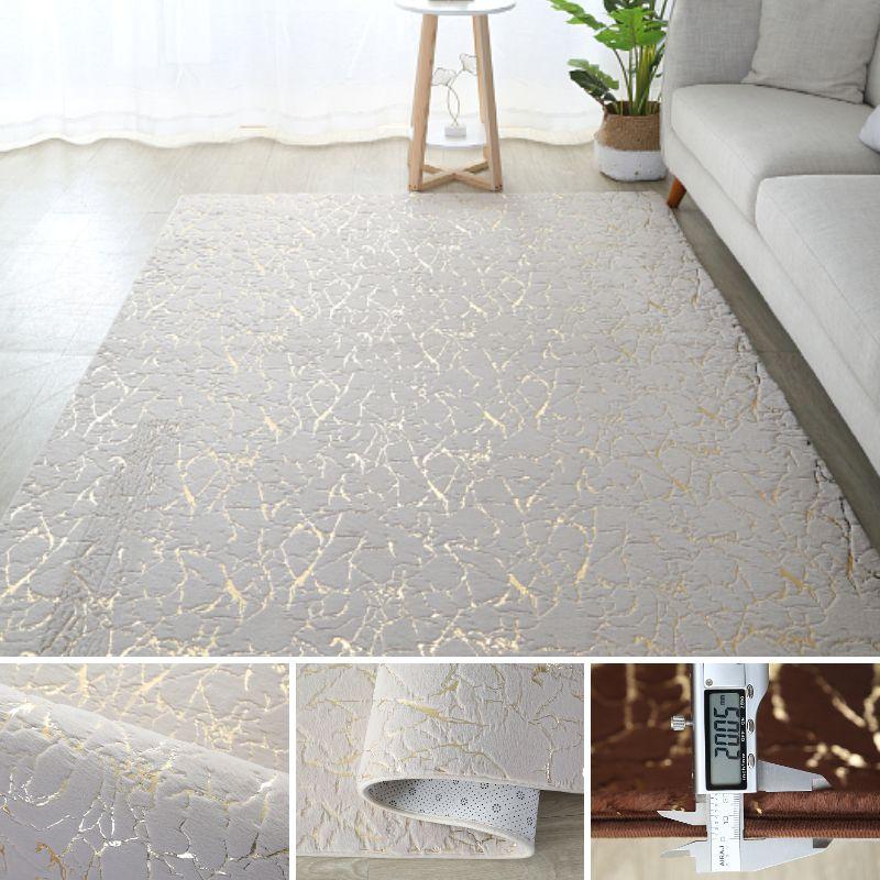 

Nordic Luxury Golden Marble Carpet for Living Room Texture Decor Bedroom Washable Fluffy Rug Lounge Coffee Tables Non-slip Mats 100x200cm
