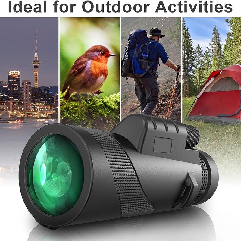 Monocular Telescope High Definition Outdoor Concert Low Light Night Vision 80X100 Telescope