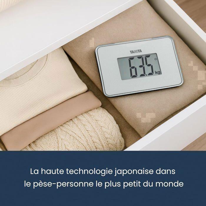 Tanita - hd-386 – la plus petite balance personnelle au monde - 150 kg - blanc