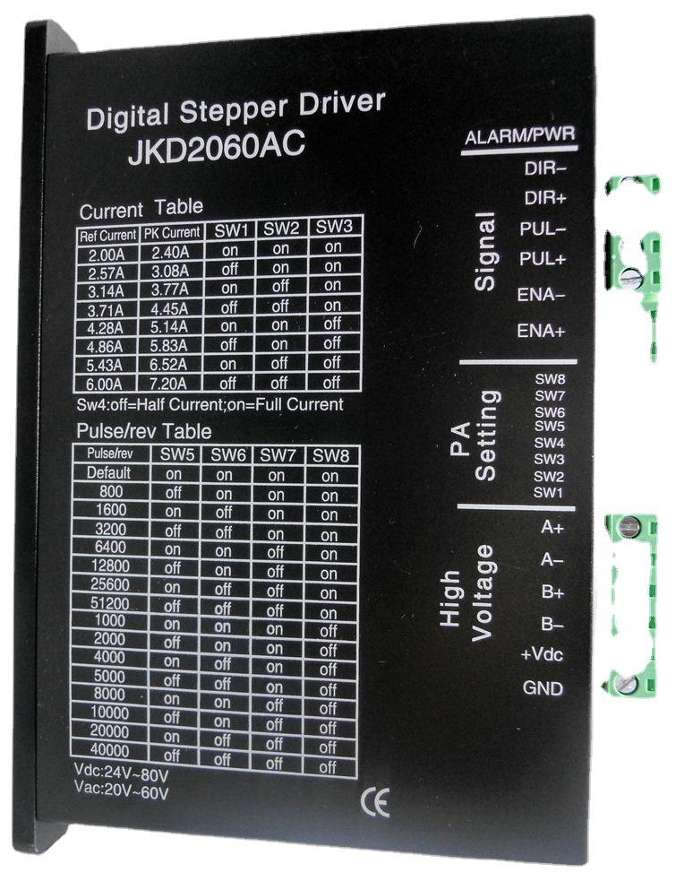 JKD2060AC Stepper Motor Driver for Hybrid 42/57/60/86/110, Two & Three-phase Models