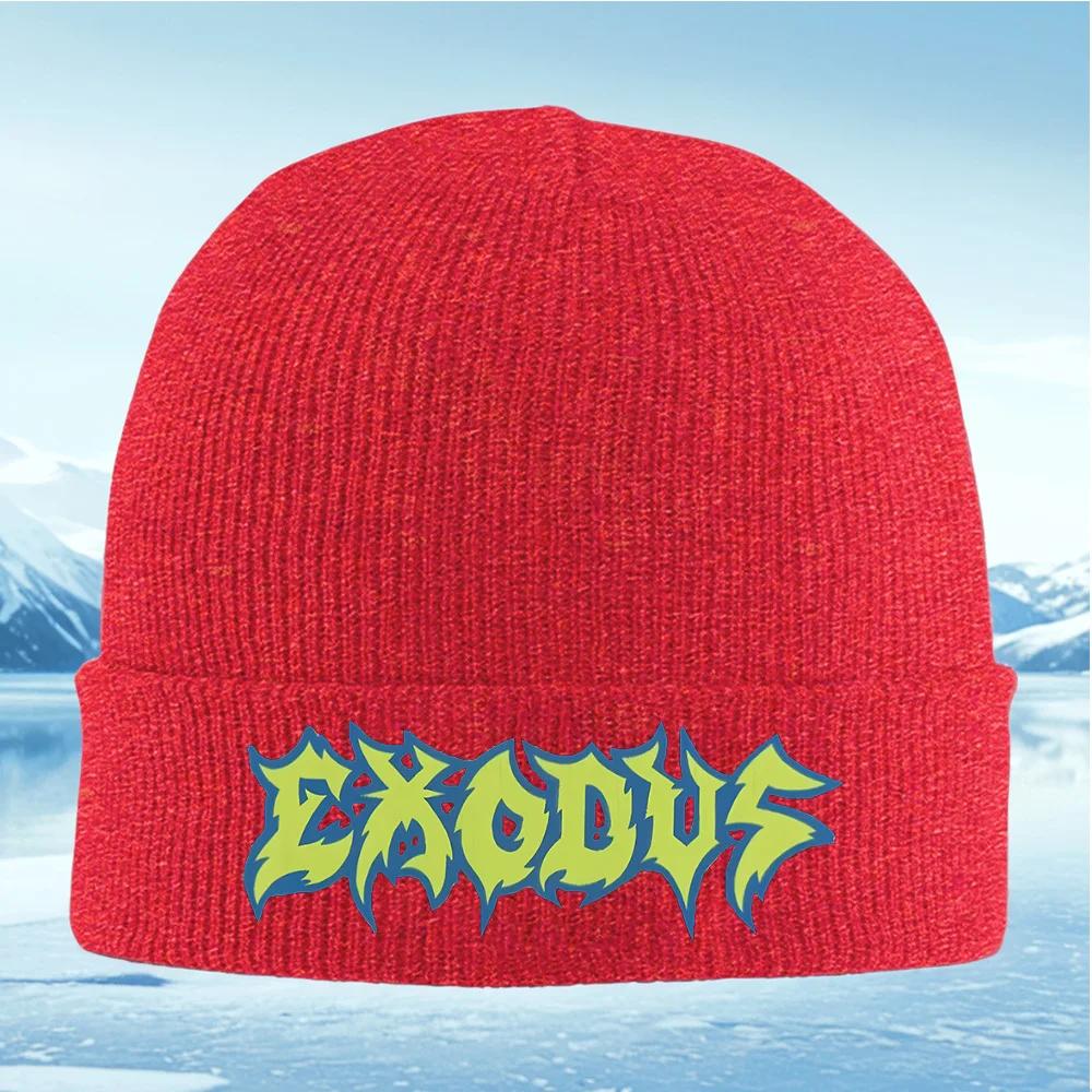 

Exodus band yellow blue Knitted Hat Unisex Women Unisex Beanie Pullover Cap Winter Thermal Warm Christmas Outdoor Cycling Hiking Sk