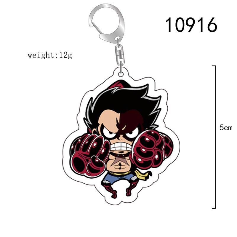 Acrylic Key Chain for One Piece Monkey D. Luffy Franky Trafalgar Law Bepo Nico Robin Acrylic Key Buckle Anime Peripheral Pendant