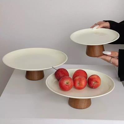 Wooden Base Snack Storage Tray Stable Fruit Display Plate New Candy Plate  Home Table