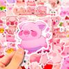 50 Cartoon Cute Pink Pig Pig Graffiti Stickers Korean Version Ins Style Girl Pink Pig Stickers