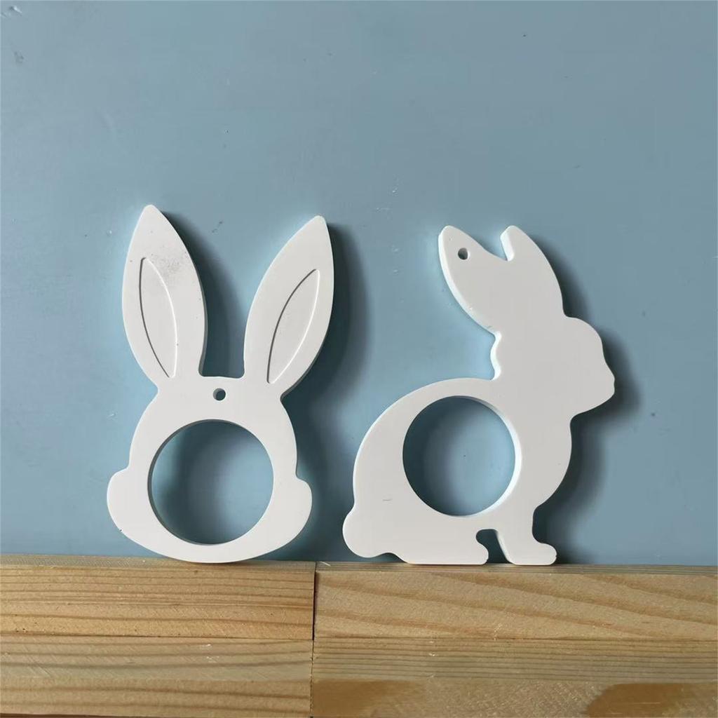 Reusable Easters Rabbits Silicone Mould Easy Cleaning For Car Decoration Candle Making And Holiday Craft