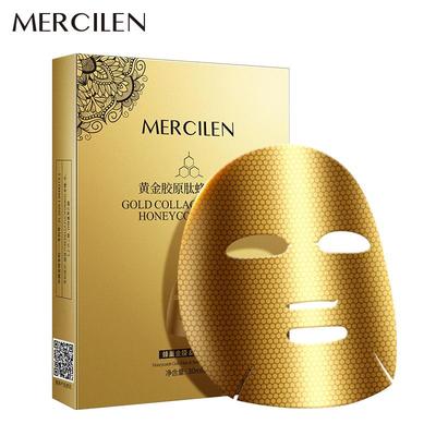 Gold Collagen Peptide Honeycomb Gesichtsmaske 30ml * 5 Anti-Falten Straffende Feuchtigkeitsspendende