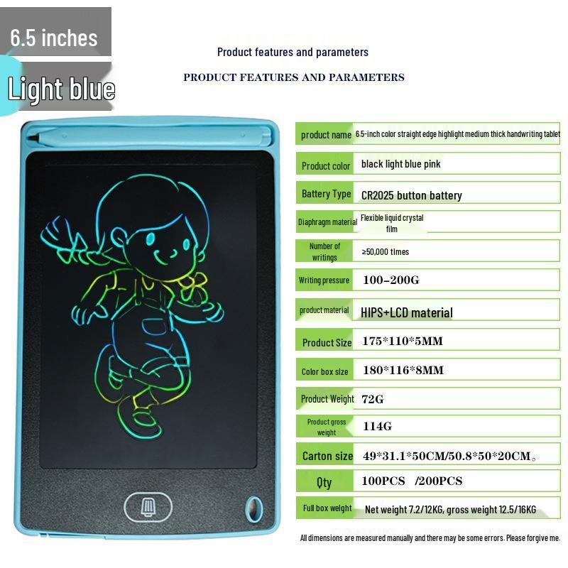 LCD Writing Tablet: 6.5-16 Inch Colorful Doodle & Drawing Board for Kids
