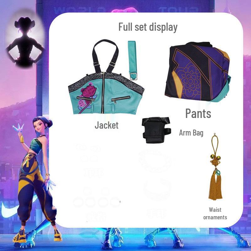 Hunter Girls K-POP Star Cosplay Kostüm: Lumi, Mila, Zoe Anime-Charakter Bühnenauftritt Outfit.