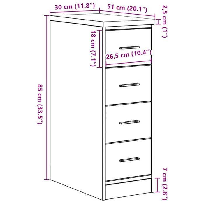 VidaXL Armoire de rangement de garage sonoma gris 30x51x85 cm bois pin, armoire, armoire à outils, armoire basse, armoire de 860585