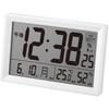 MAG Digital Radio-Controlled Clock with Thermometer and Hygrometer, Simple Design for Living Room, Countertop, or Tabletop Use, White, View Square W-8