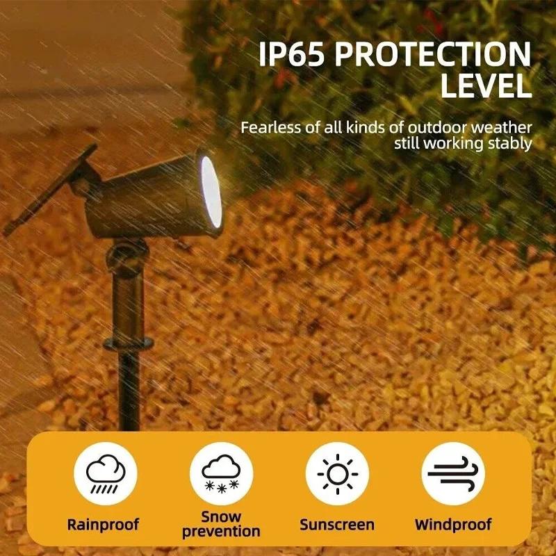 7/9 LED Solar LED Light Spotlights Outdoor IP65 Waterproof Lights Brightness Adjustable for Garden Backyard Driveway Patio Decor