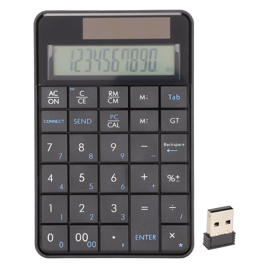 Calculator Number Pad Calculator Function 29 Keys 2.4GHz Wireless USB Plug and Play Ergonomic Design Wireless Number Pad