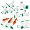 20/25/32mm Auslaufsicherer Wasserrohr-Schnellverbinder Gerade Winkel T-Stück Ventil Gartenbewässerung PPR/PVC/PB/PERT/PE Rohrverbindung 3 Stück