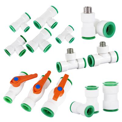 20/25/32mm Leak-Proof Water Pipe Quick Connector Straight Elbow Tee Valve Garden Irrigation PPR/PVC/PB/PERT/PE Pipe Joint 3Pcs
