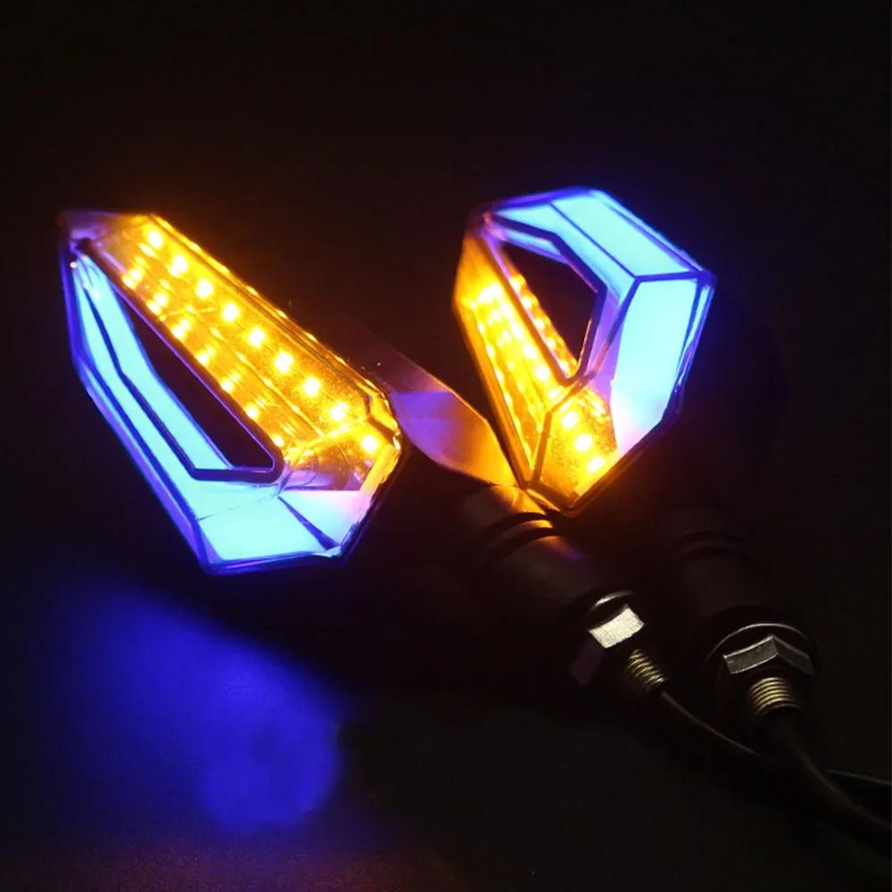 

Пара универсальных светодиодных указателей поворота для мотоцикла 12 В IPX-6 водонепроницаемые дневные ходовые огни индикатор мигалка