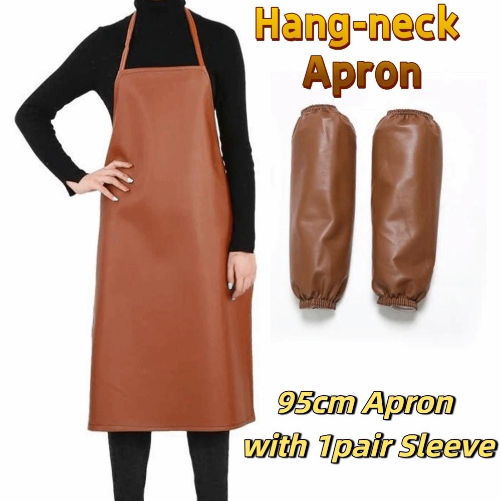 Thickened Welding Protective Apron Waterproof Work Apron PU Leather Apron  Industrial Use