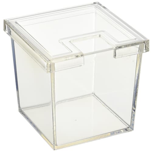 Square Gari Holder, Transparent (Tongs Sold Separately), Acrylic Resin