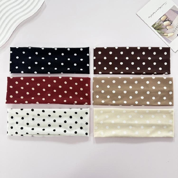 Fascia Multifunzionale per Capelli da Yoga, Copricapo alla Moda, Design a Pois Rotondi, Tessuto Elastico, Accessorio per Capelli, Multicolore