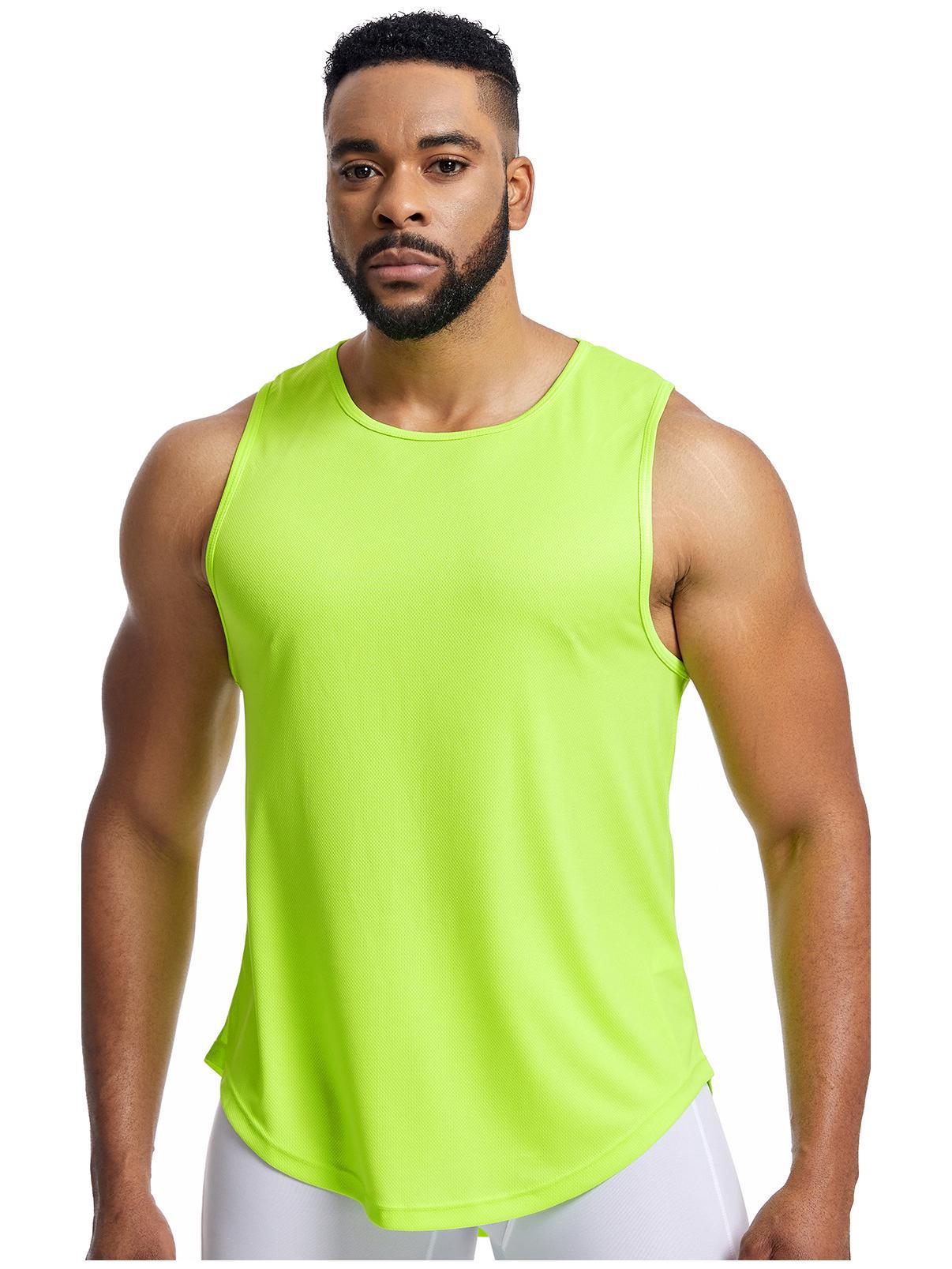 

Мужской сетчатый дышащий жилет для фитнеса на лето, быстросохнущая спортивная майка для бега и баскетбола, устойчивая к поту, большой размер. M38 M флуоресцентный зеленый