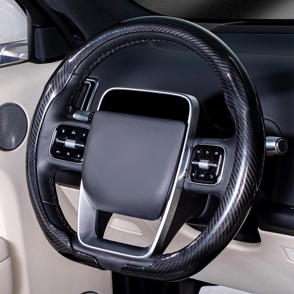 Steering Size 36-38cm Universal Non-slip D-shaped Round Breathable Car Steering Wheel Cover Protector Suitable Auto Accessories