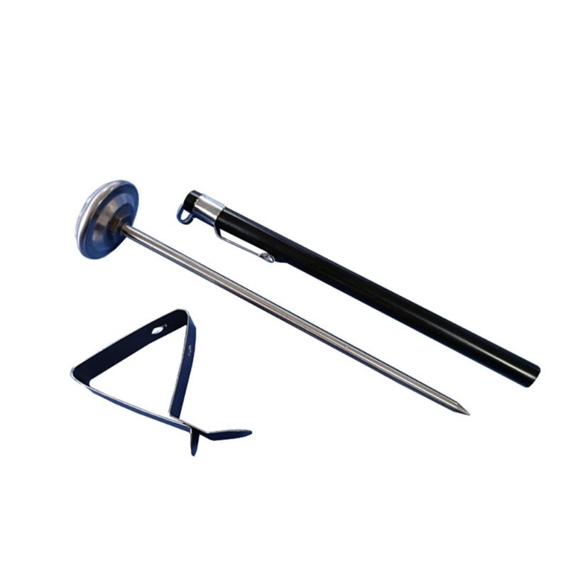 Kitchen Milk Temperature Reader with Metal Stem and Pot Side Clip, Two Scale Face for Coffee Heating and Home Cooking