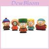 Adoráveis 5 Peças Figuras de Ação Miniaturas do Anime South Park Apresentando Stan Kyle Eric Kenny Leopardo