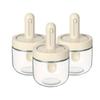 Seasoning Salt Sugar Spice Bottle with Extendable Glass No Easy To Use 3-Piece Shaker, & Shaker, Spoon, Heat-Resistant Container, Moisture-Resistant,