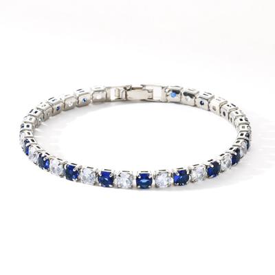 New Hiphop Tennis Bracelets for Men Women Luxury Iced Out 4mm Zircon Crystal Gold Color Hand Chain Hippie Jewelry Gift