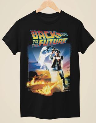 Back To the Future - Movie Poster Inspired Unisex Black T-shirt