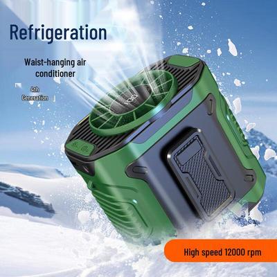Ventilador portátil recargable para cintura y cuello para exteriores