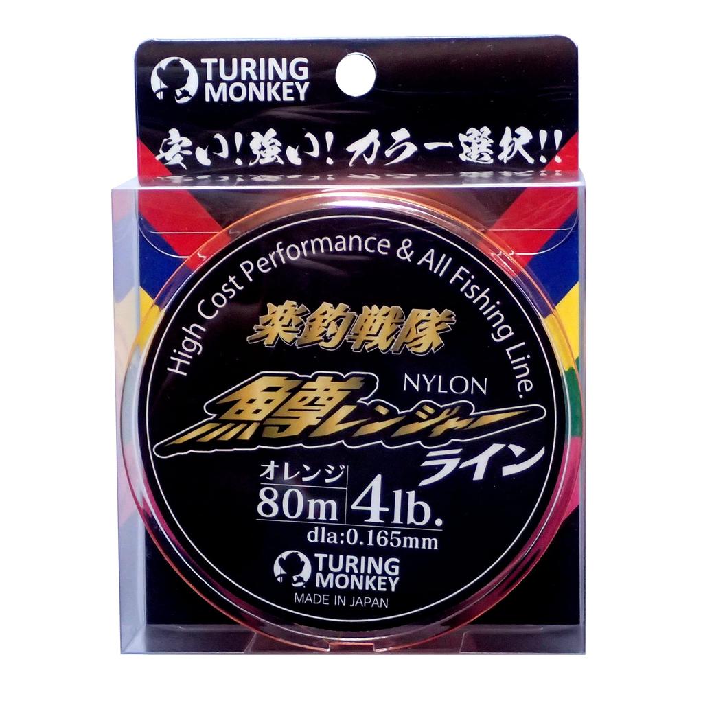 Turing Monkey Turing Monkey Rakutsuri Sentai Trout Ranger Line Nylon 80m 4lb Orange