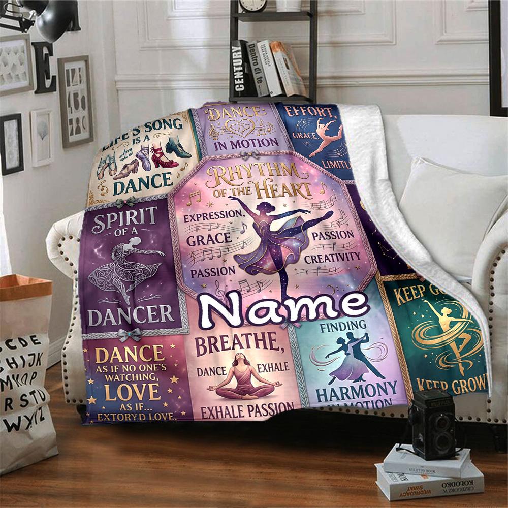 Dance Rhythm Home Customize Your Name Home Blanketss Cozy Soft Lightweight Allseason Multipurpose Customize Your Name Home Blankets For Picnics Sofas