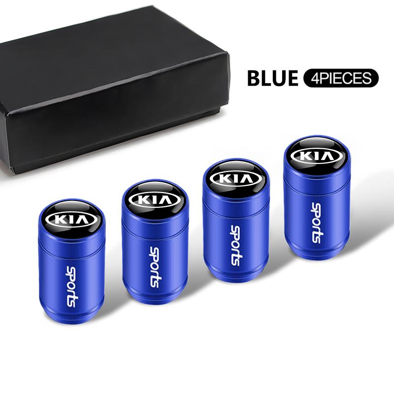 4pcs Car Tire Valve Caps Anti Rust Dustproof Covers For KIA Sportage Seltos Sorento K3 K4 Soul Carnival EV6 EV9 Carnival K5 EV5