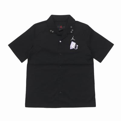 Trendy Sports Button Loose Short Sleeve Shirt Women Shirts Black HF6421010