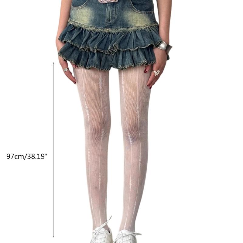 Mesh Fishnet Stockings Tights High Waist Pantyhose Thigh High Stockings Fishnets Tights Patterned Pantyhose for Womens